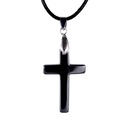 Колье - крестик из гематита