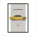 Картина на стену SPORT CLASSIC FIAT 125р в рамке
