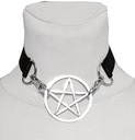 Ожерелье-чокер с рок-воротником, большая пентаграмма, альтернативный стиль O041