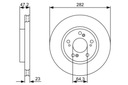 BOSCH 0 986 479 365 DISCO DE FRENADO PARTE DELANTERA IZQUIERDA/DERECHA 