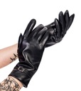 Zateplené dámske rukavice z prírodnej kože s prackou - Rovicky S Pohlavie Výrobok pre ženy
