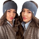 OPASKA DAMSKA NA GŁOWĘ NAUSZNIKI DAMSKA KOBIECA MODNA USZY GRAFITOWA