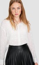 БЕЛАЯ РУБАШКА С ДЛИННЫМИ РУКАВАМИ STRADIVARIUS С ГОРШКАМИ (S)