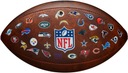 Piłka Wilson NFL JR Throwback FB 32 Team Logo Ball Waga 300-300 g