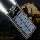 POWERBANK SOLARNY ŁADOWARKA 20000mAh LATARKA SOLAR PANEL 2XUSB Kolor czarny