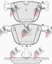 ZAPATAS DE FRENADO PARTE TRASERA BMW SERIA-1 2011- 