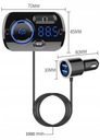 FM TRANSMITTER DO AUTA MODERNÝ BLUETOOTH 5.0 Napájanie zásuvka autozapaľovača (12V) zásuvka autozapaľovača (24V)