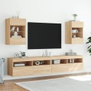 VIDAXL SCIENNA CASIER TV AVEC LED DAB SONOMA, 40X30X60,5 CMphoto 6