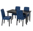 IKEA INGATORP BERGMUND Stôl a 4 stoličky modrá