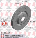 Kotúče ZIMMERMANN SPORT Predné AUDI A6 C7, A7 345mm Počet diskov v ponuke 1