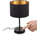 НОЧНИК - СЕНСОРНАЯ ПОДСВЕТКА - ЧЕРНЫЙ абажур - E27 - СТИЛЬНЫЙ СТОЛ