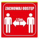 Информационный знак Соблюдайте дистанцию ​​1,5 метра.