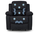 Черное электрическое массажное кресло с откидной спинкой и функцией массажа BONO 2