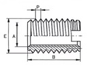 Ремонтные втулки с резьбой M8/M6, уменьшение 12 мм, нержавеющая сталь
