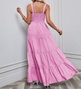 Dámske šaty na voľný čas Sling pás pásik Resort Dress Summer Resort, S Dĺžka maxi