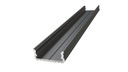 PROFIL LED NAWI CZARNY 2M PŁASKI AL12-GLS1-LB-2020