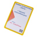 ЖЕЛТАЯ РАМКА ДЛЯ ПОСТЕРА A4 + УНИВЕРСАЛЬНЫЙ КАРМАН ДЛЯ ПОСТЕРА - A4