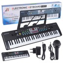 DUŻE ORGANY KEYBOARD PIANINO DLA DZIECI DO NAUKI ZABAWY USB MP3 MIKROFON