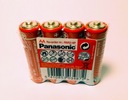 Zinko-uhlíková baterie Panasonic AA (R6) 4 ks Hmotnost (s balením) 1 kg