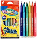 МАРКЕРЫ С БЛЕСКАМИ 6 ЦВЕТОВ COLORINO-641