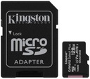 Карта памяти Kingston Canvas microSD CL10 емкостью 128 ГБ + АДАПТЕР