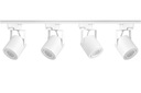 4 белых светодиодных кухонных светильника GU10 на рейке длиной 2 метра.