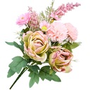 БУКЕТ ИСКУССТВЕННЫХ ЦВЕТОВ СМЕШАННОЕ ФЛОРИСТИЧЕСКОЕ УКРАШЕНИЕ 34СМ РАЗЛИЧНЫЕ ЦВЕТЫ