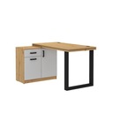 Офисная мебель MALTA 140 письменный стол, комод, СВЕТЛО-СЕРЫЙ / ДУБ АРТИСАН