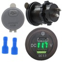 РАЗЪЕМ ДЛЯ ЗАРЯДКИ QC USB AC ЗЕЛЕНЫЙ ВОЛЬТМЕТР