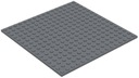 ТАРЕЛКА LEGO 16X16 ТЕМНО-СЕРАЯ № 91405.