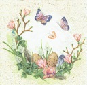 Салфетка для декупажа 143С Пасха Цветы яйца бабочки 1 шт.