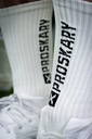 ПРОСКАРЫ Противоскользящие футбольные носки COMFORT SR, БЕЛЫЕ, размеры 41-47
