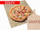 Kameň na pizzu 30x30 MEDOVÁ ŽLTÁ + lopatka na pizzu prírodná doska 2w1