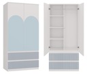ШКАФ ДЕТСКИЙ SS-90 ARTESO ШКАФ С 2 ЯЩИКАМИ 90СМ БЕЛЫЙ СИНИЙ