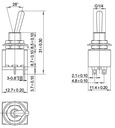 Przełącznik hebelkowy 3A ON-OFF-ON 2poz. MTS-203 Kod producenta MTS-203