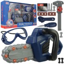 PIŁA MOTOROWA ŁAŃCUCHOWA ZABAWKA OKULARY NARZĘDZIA