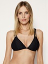 PEPE JEANS ČIERNY REBROVANÝ TOP BIKINY (M)