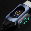 USB Type C PD100W TOOCKI LCD 2m modrý kabel pro Samsung Huawei Xiaomi Značka Toocki