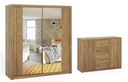 Комплект мебели BARI Большой шкаф 200 см + БЕЛЫЙ комод