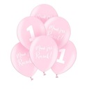ШАРИКИ Мне Годик, двусторонние, РОЗОВЫЕ, 30 см, 6 шт.