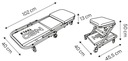 NEO Tools Скамейка для мастерской, складная, табурет, сиденье, 2 в 1 11-601-1