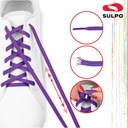Шнурки эластичные без завязок на магнитных застежках, фиолетовые, 100 см.