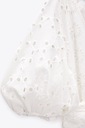 Zara sukienka z ażurowym haftem M Kolor biały
