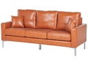 Sofa 3-osobowa ekoskóra brązowa GAVLE Lumarko! Marka Beliani