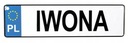 Tablica Rejestracyjna Imienna metal IWONA