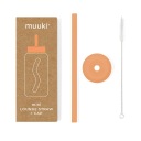 Соломинка для бутылок MUUKI Mini Lounge Straw+CAP TROPICAL PAPAYA 500мл
