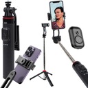 SELFIE STICK STATYW 132,5 DO TELEFONU Z UCHWYTEM PILOT BLUETOOTH TRIPOD 3w1