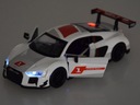 Športové auto Audi R8 LMS 1:32 kovové zvuky svetla Značka MSZ