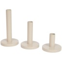 ZESTAW METALOWYCH ŚWIECZNIKÓW LOFT 3 SZTUKI BEŻOWE