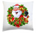 Рождественская подушка 40x40 с рисунком Веселый Санта Клаус